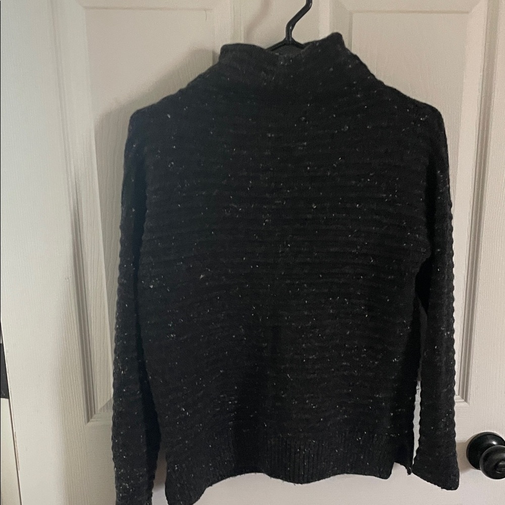 Madewell Black Flecked Turtleneck Sweater - Picture 4 of 5